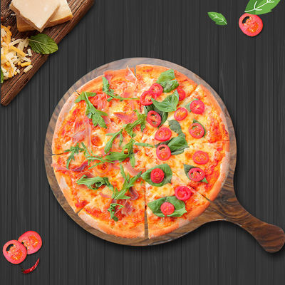 15.5" Melamine Pizza Spatula Paddle Cutting Board Handle