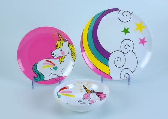 Unicorn Style 3pc 100% Melamine Baby Dinner Set