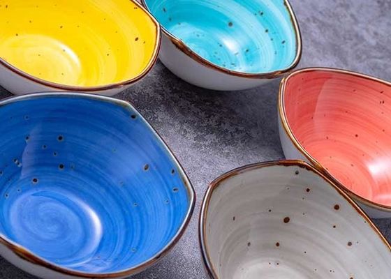 Cadmium Free Irregular Cereal Soup Bowl 5.5" 6.75" 8" 10"