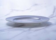 Porcelain Round Embossed Flat Dinner Plates 10.25'' 11'' 12''