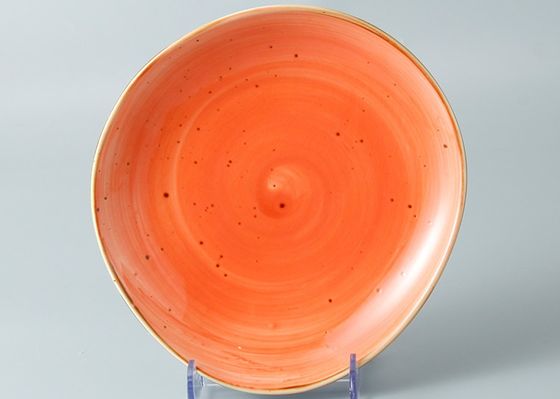 Color Glazed 20pcs Orange Dinner Set For Party Events