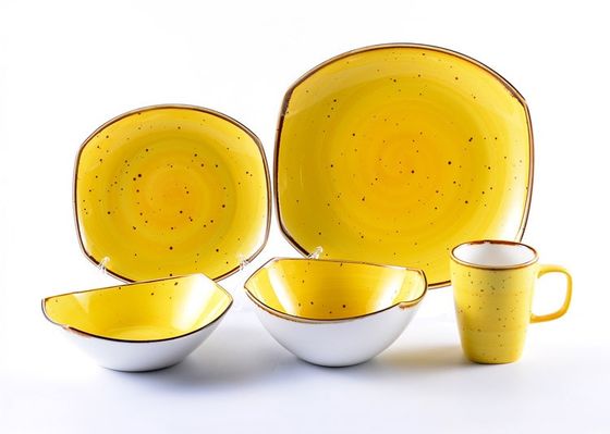16pcs Table Serving Color Dinnerware Set For Restaurant 4 Peoples