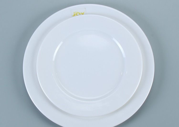 Unbreakable Plain White Plastic Melamine Buffet Dinner Plates